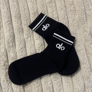 ALO Yoga Black Athletic Socks